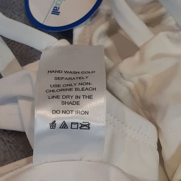 Swimsuits For All Triple String Cut Out White Bikini Swim Bottoms NWT - Picture 9 of 15